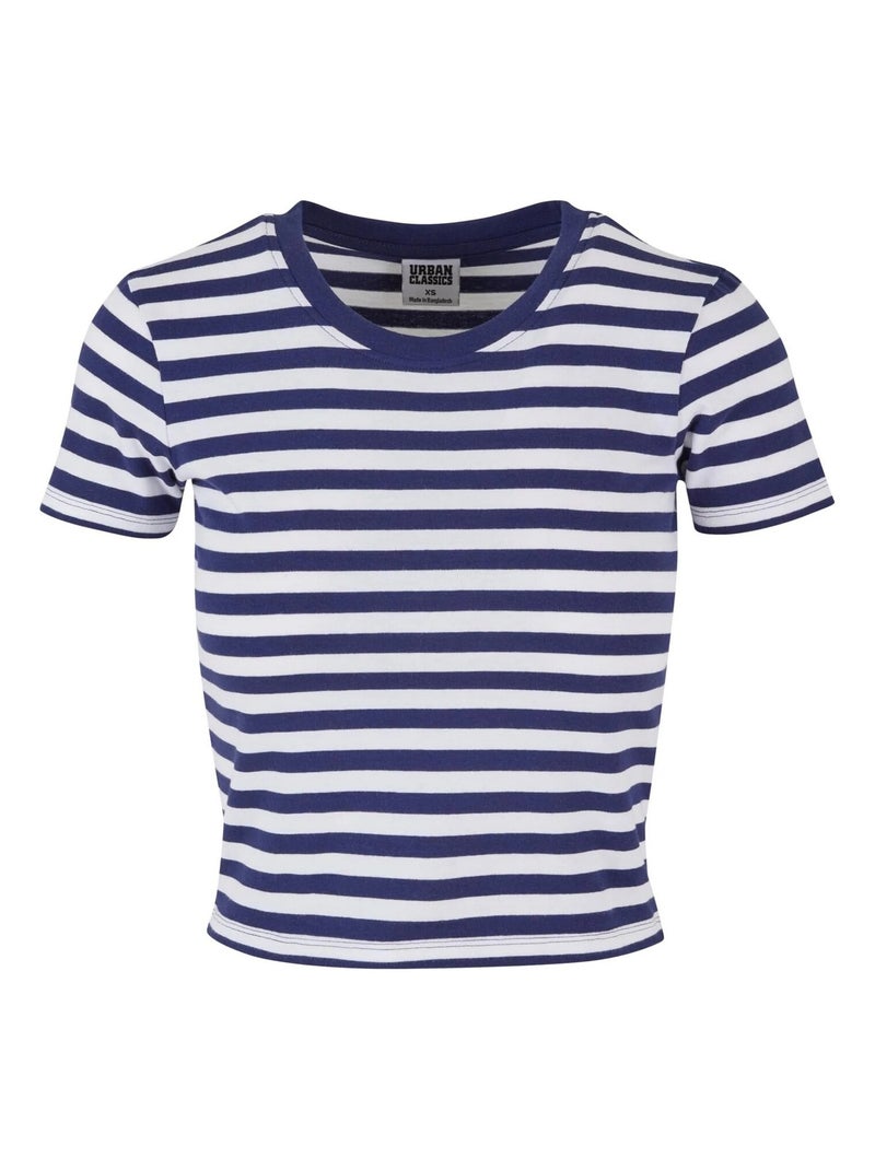Urban Classics - T-shirt motif/style rayé Blanc Bleu - Kiabi