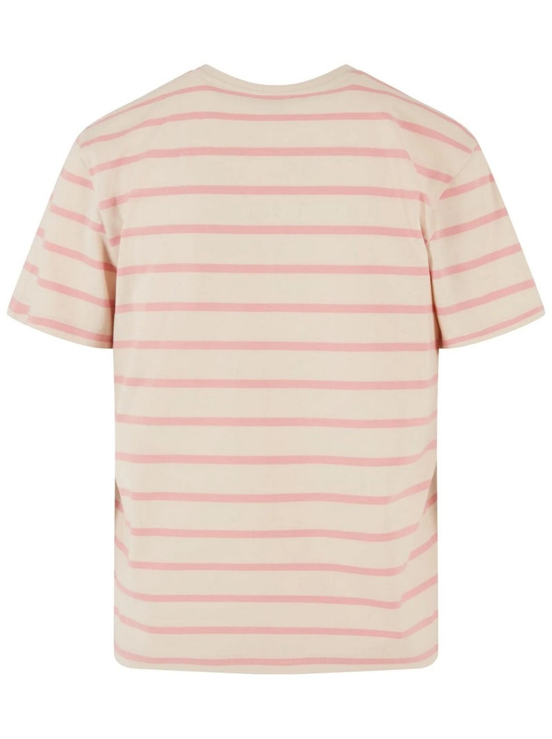 Urban Classics - T-shirt motif/style rayé Rose foncé - Kiabi