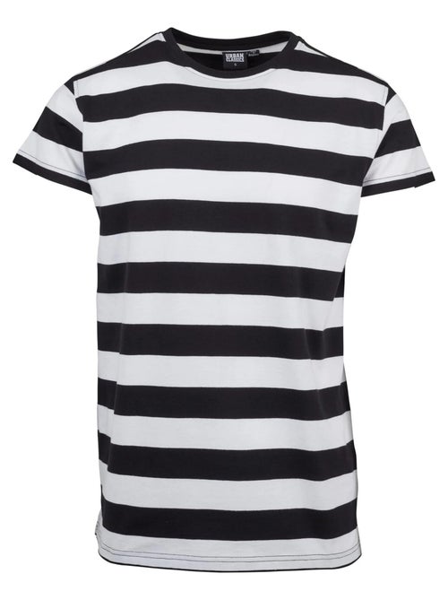 Urban Classics - T-shirt motif/style rayures en blocs - Kiabi