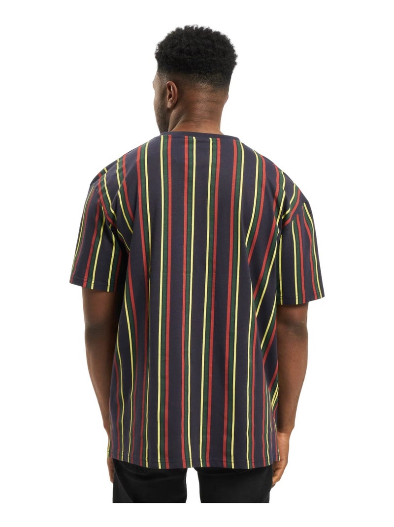 Urban Classics - T-shirt motif/style rayures rétro Bleu nuit - Kiabi