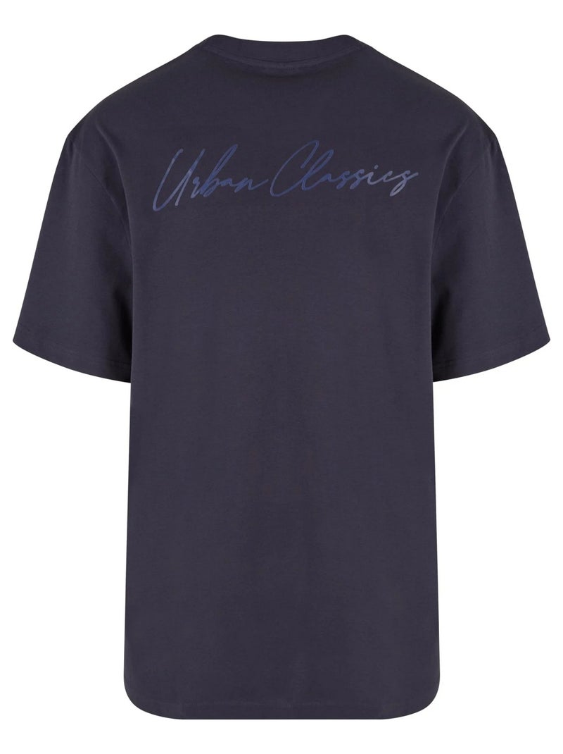Urban Classics - T-shirt motif/style signature Bleu marine - Kiabi