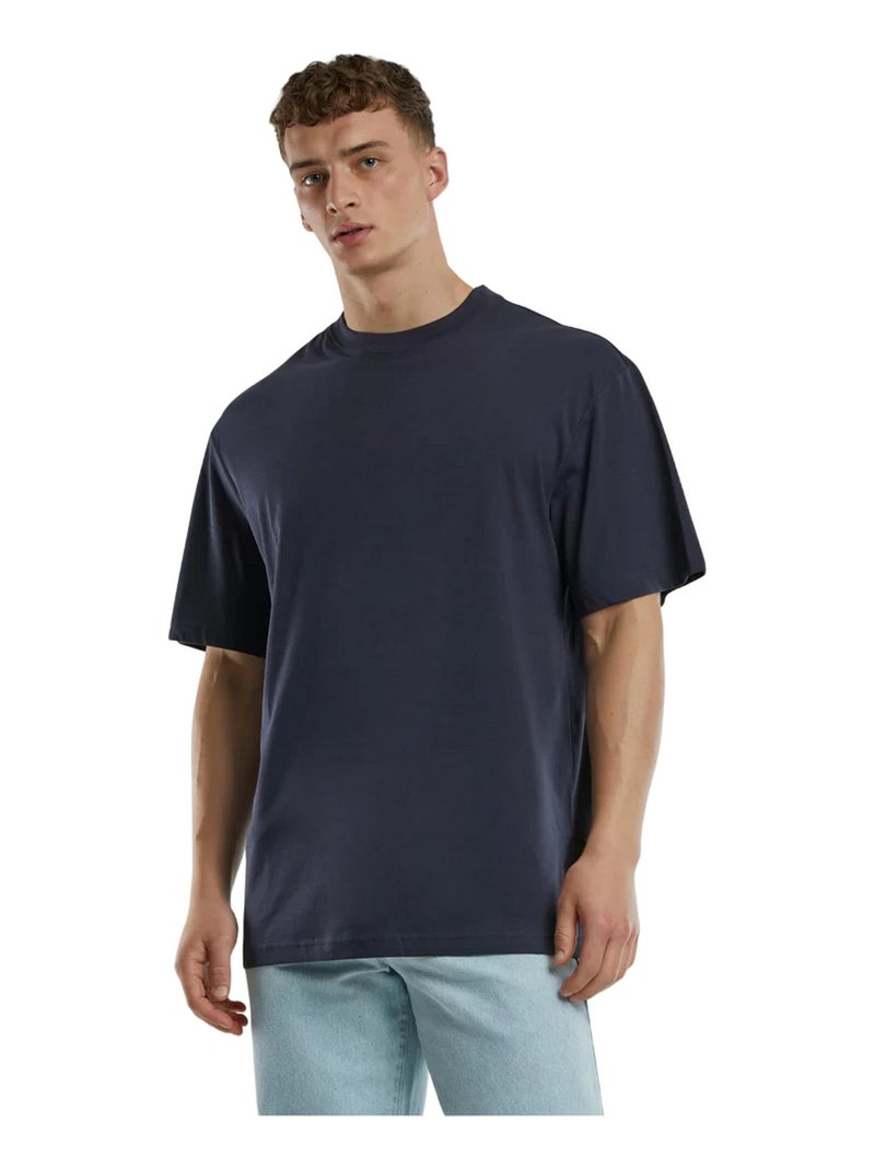Urban Classics - T-shirt motif/style signature Bleu marine - Kiabi