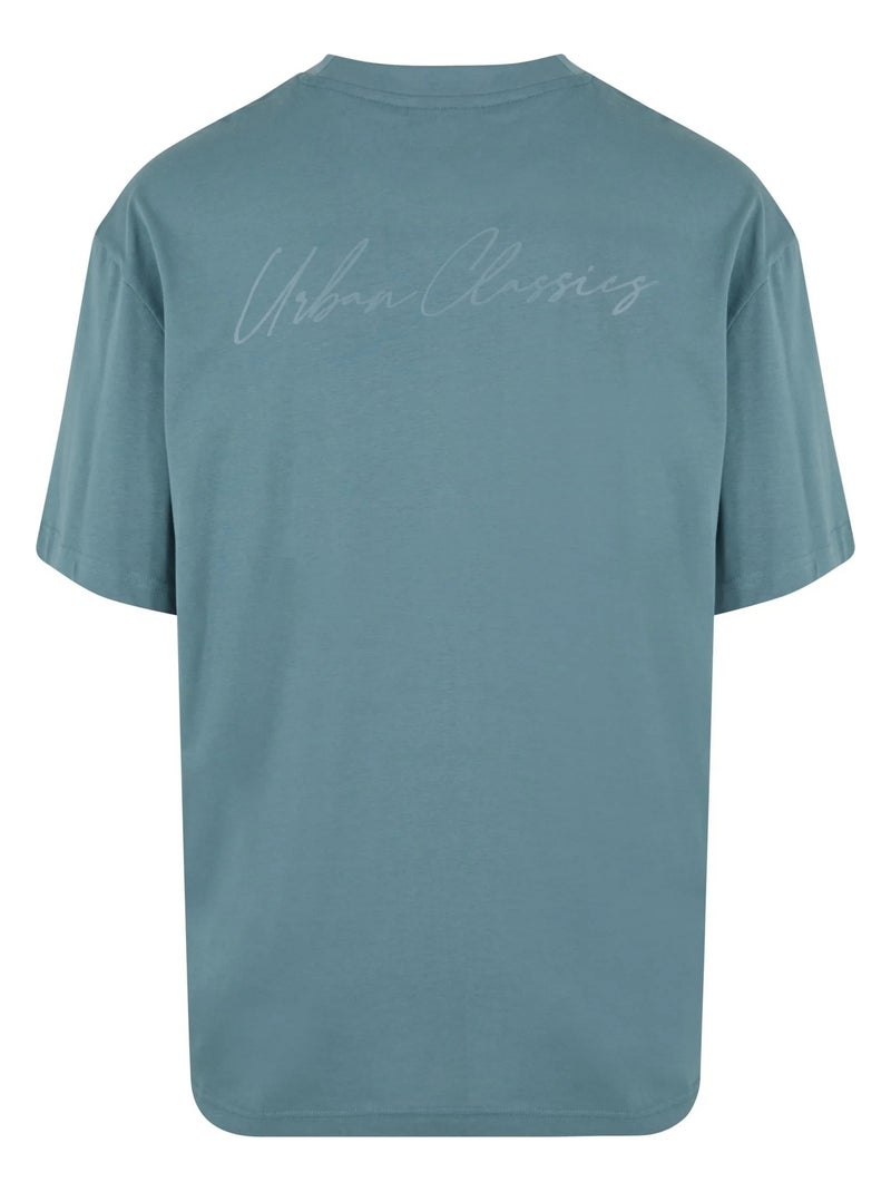 Urban Classics - T-shirt motif/style signature Bleu turquoise - Kiabi