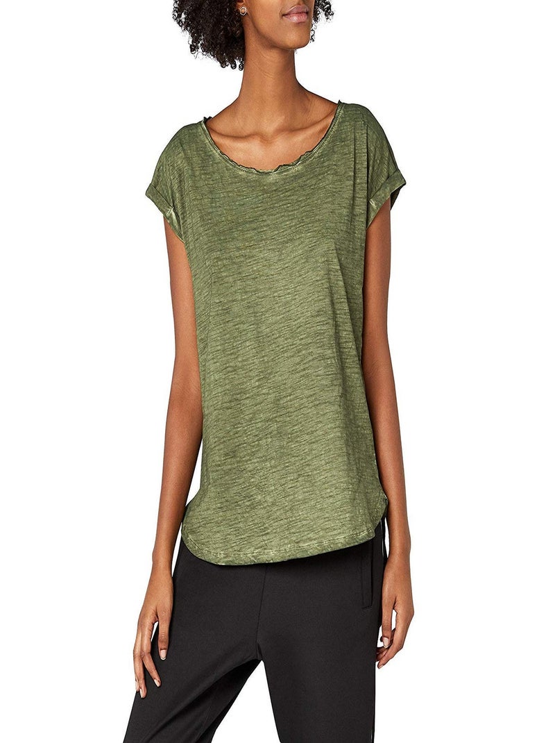 Urban Classics - T-shirt motif/style teinture par pulvérisation Vert olive - Kiabi