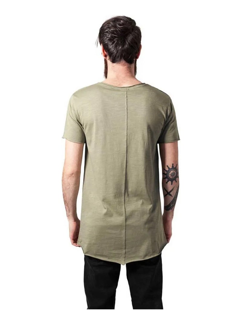 Urban Classics - T-shirt motif/style Zip avant Vert kaki clair - Kiabi
