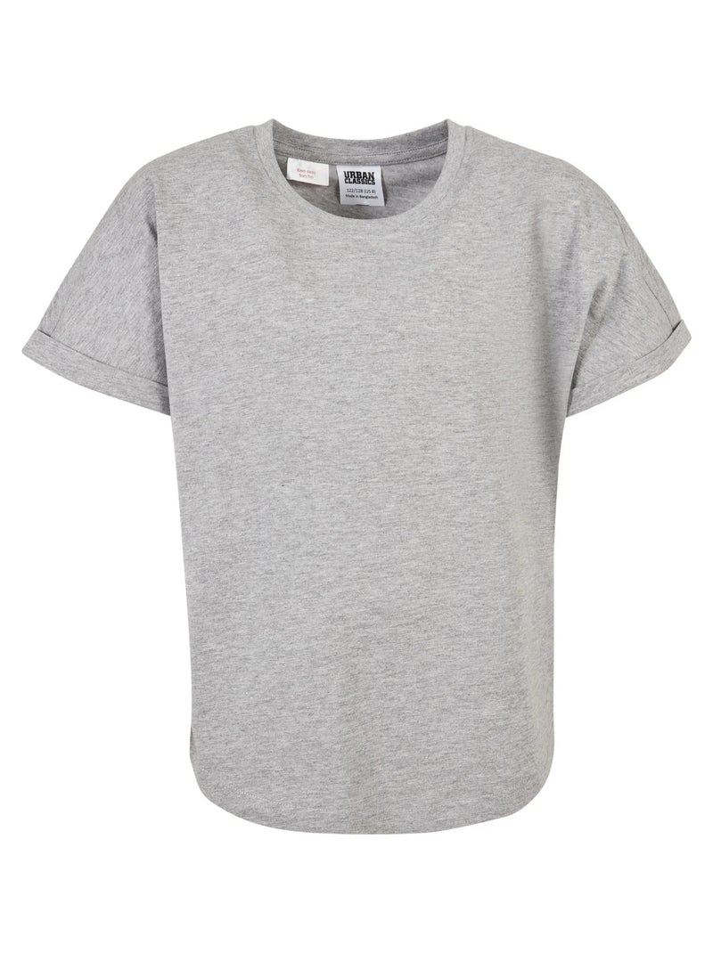 Urban Classics - T-shirts manches à revers Gris Noir - Kiabi