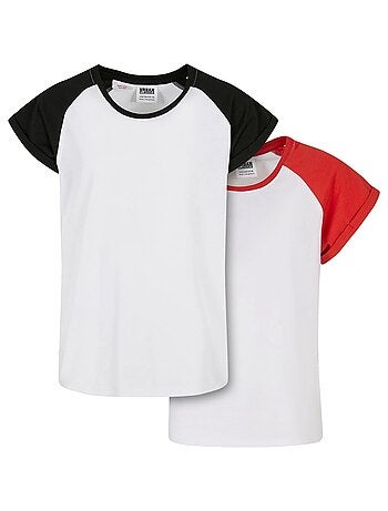 Urban Classics - T-shirts manches raglan motif/style Contrasté