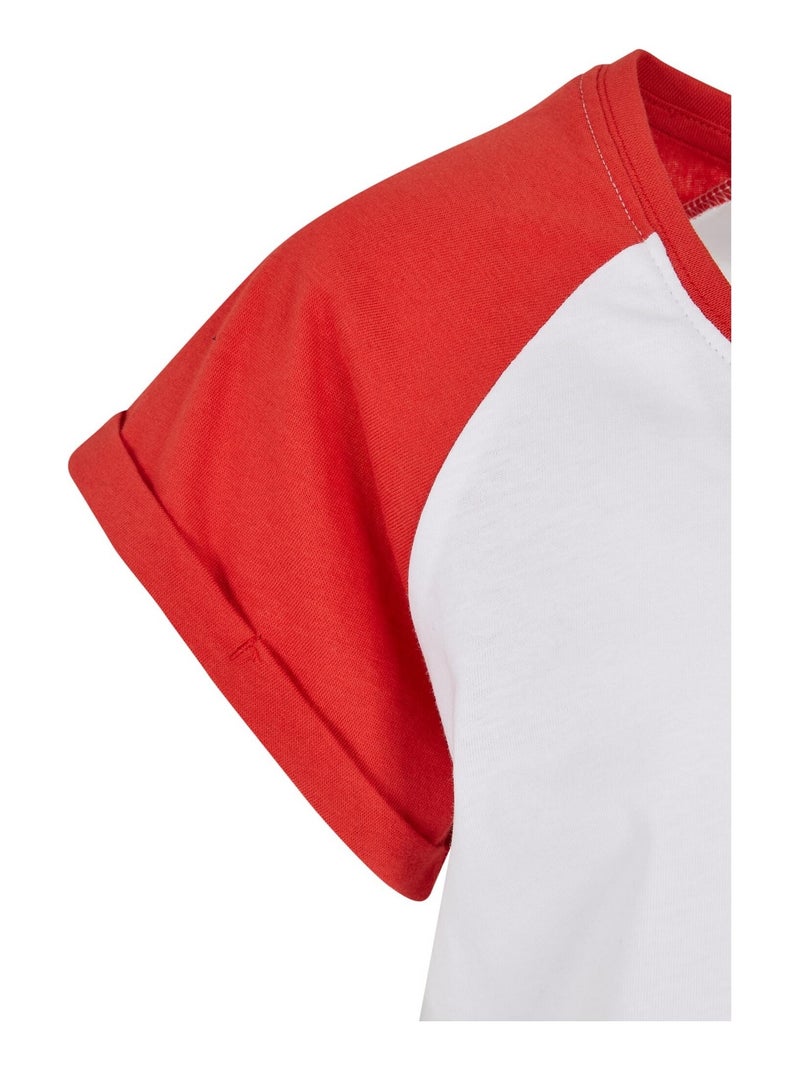 Urban Classics - T-shirts manches raglan motif/style Contrasté Rouge - Kiabi