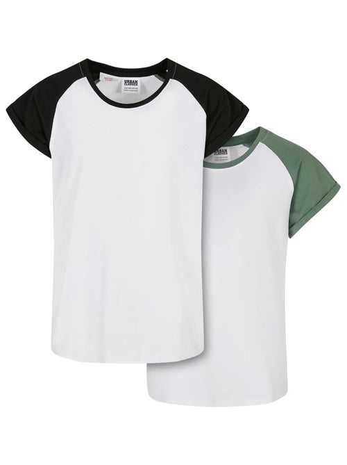 Urban Classics - T-shirts manches raglan motif/style Contrasté - Kiabi
