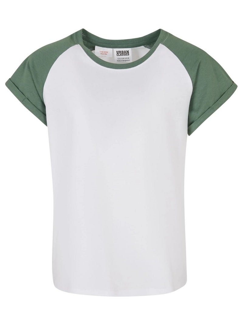 Urban Classics - T-shirts manches raglan motif/style Contrasté Vert sapin - Kiabi