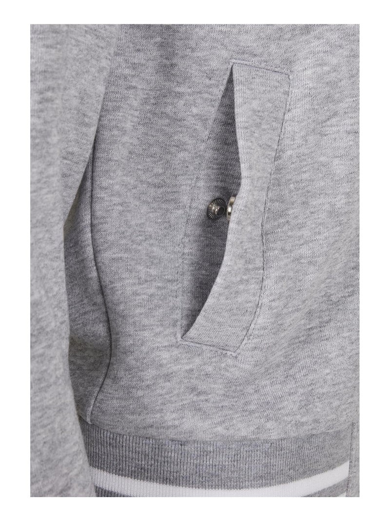 Urban Classics - Veste de survêtement COLLEGE Gris Blanc - Kiabi