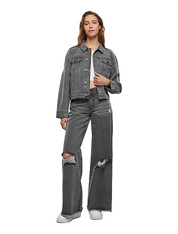 Urban Classics - Veste en jean motif/style années 80