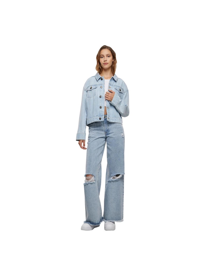 Urban Classics - Veste en jean motif/style années 80 Bleu jean - Kiabi
