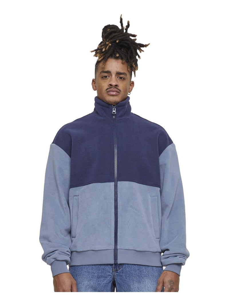 Urban Classics - Veste motif/style blocs de couleurs Bleu marine - Kiabi