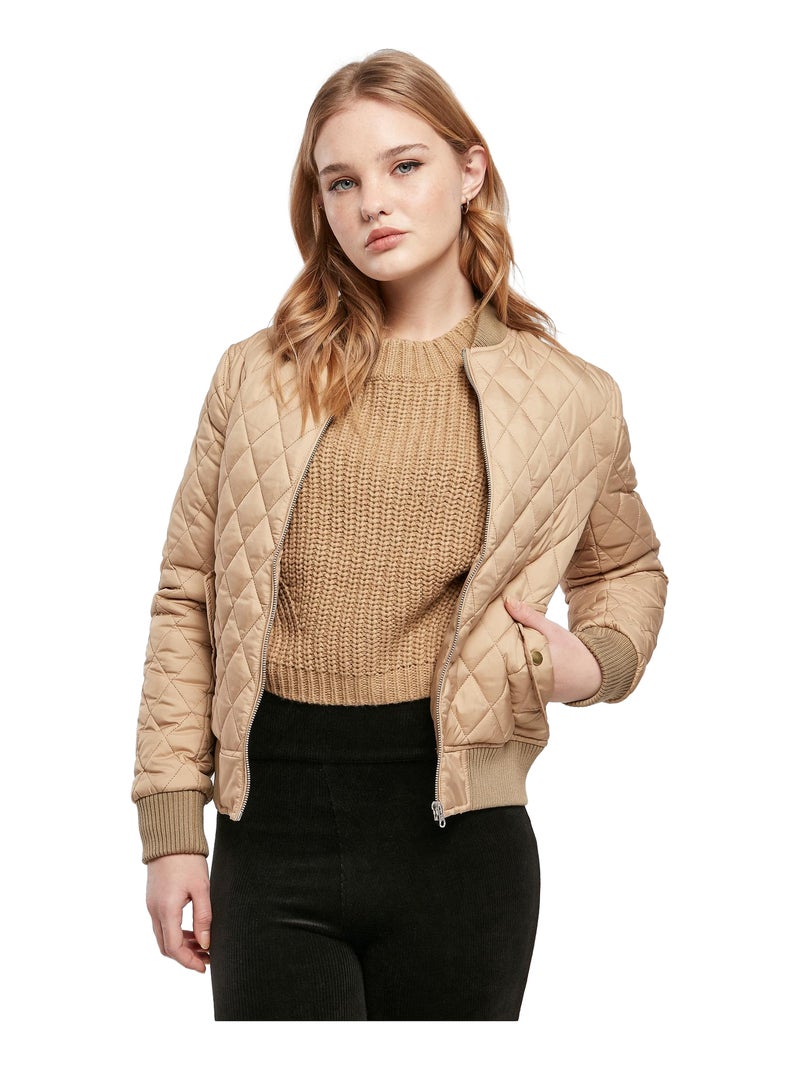 Urban Classics - Veste motif/style Losange Beige - Kiabi