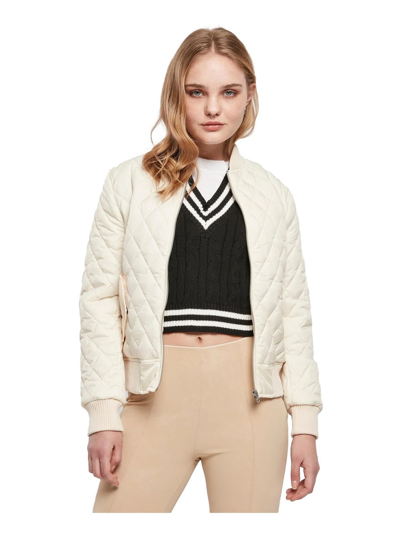 Urban Classics - Veste motif/style Losange Blanc nacré - Kiabi