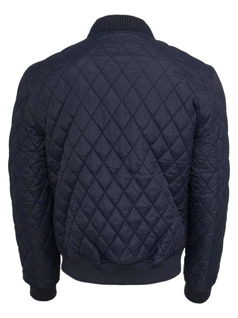 Urban Classics - Veste motif/style Losange Bleu marine - Kiabi