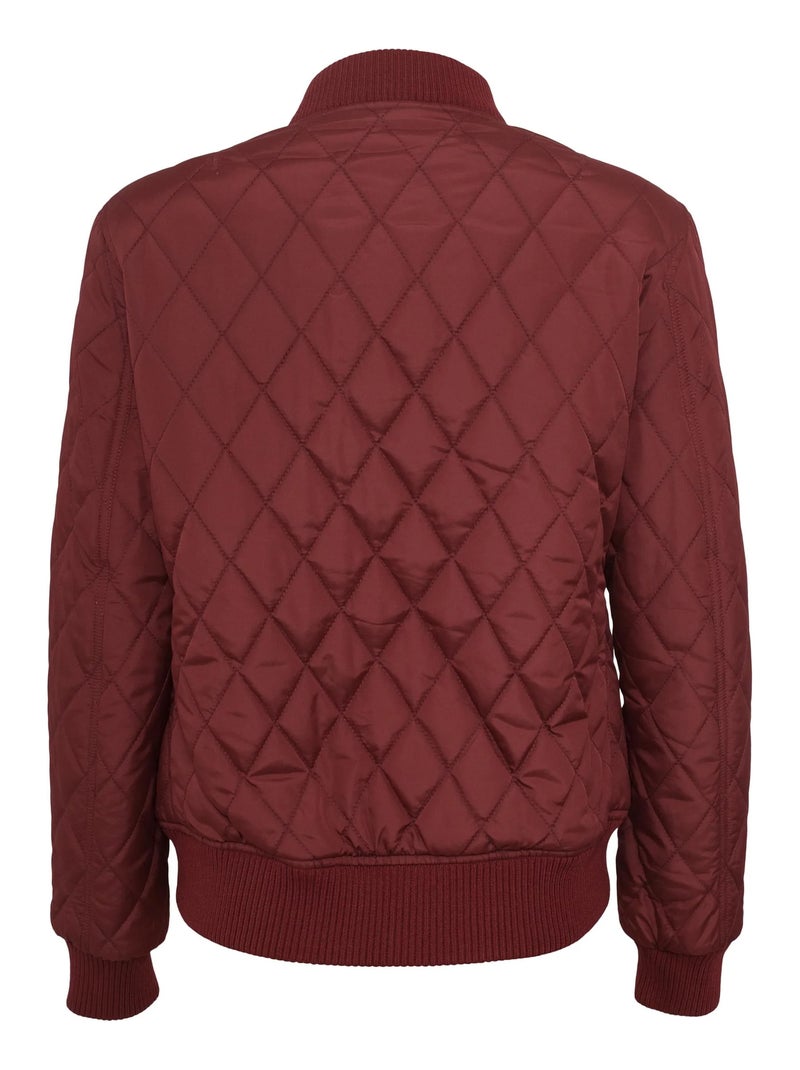 Urban Classics - Veste motif/style Losange Bordeaux - Kiabi