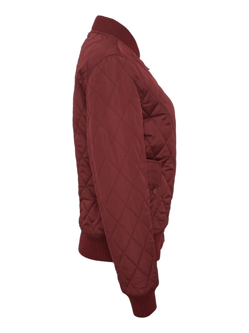 Urban Classics - Veste motif/style Losange Bordeaux - Kiabi
