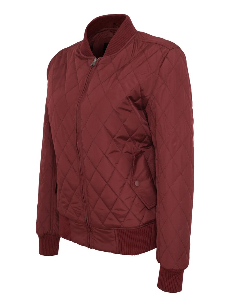 Urban Classics - Veste motif/style Losange Bordeaux - Kiabi