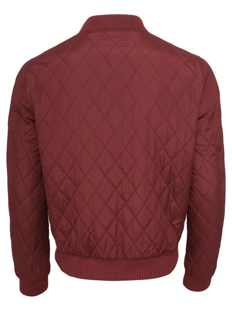 Urban Classics - Veste motif/style Losange Bordeaux - Kiabi