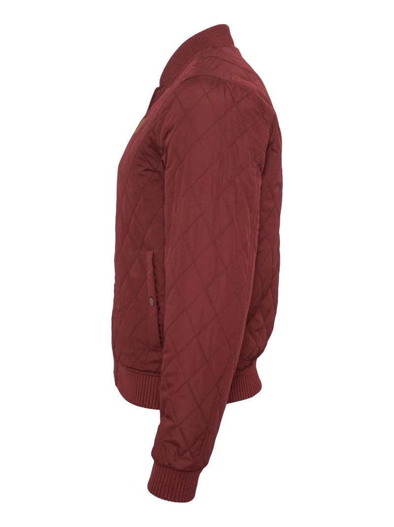 Urban Classics - Veste motif/style Losange Bordeaux - Kiabi