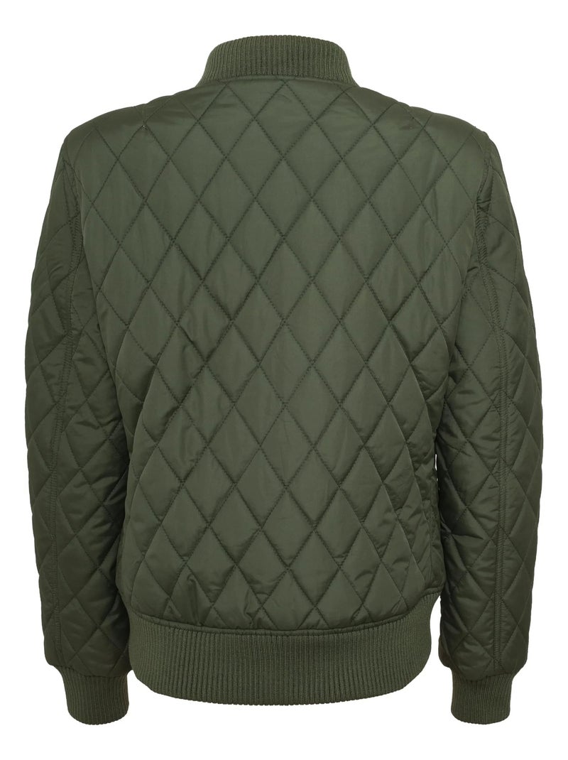 Urban Classics - Veste motif/style Losange Vert olive - Kiabi