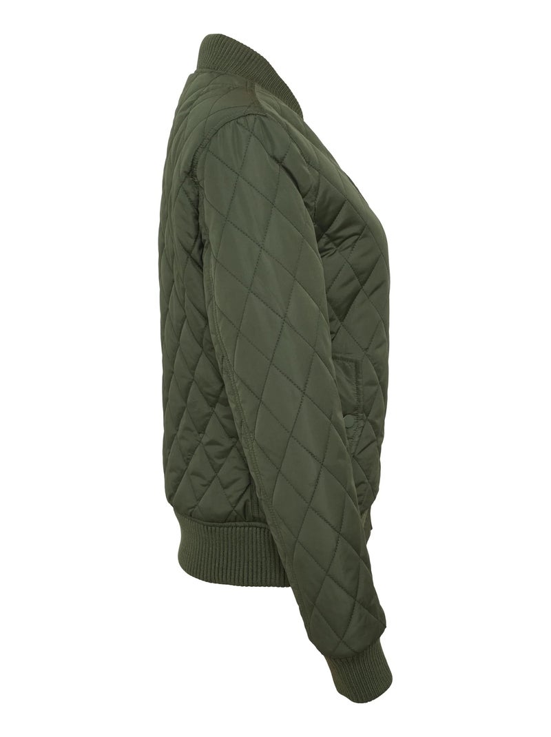 Urban Classics - Veste motif/style Losange Vert olive - Kiabi