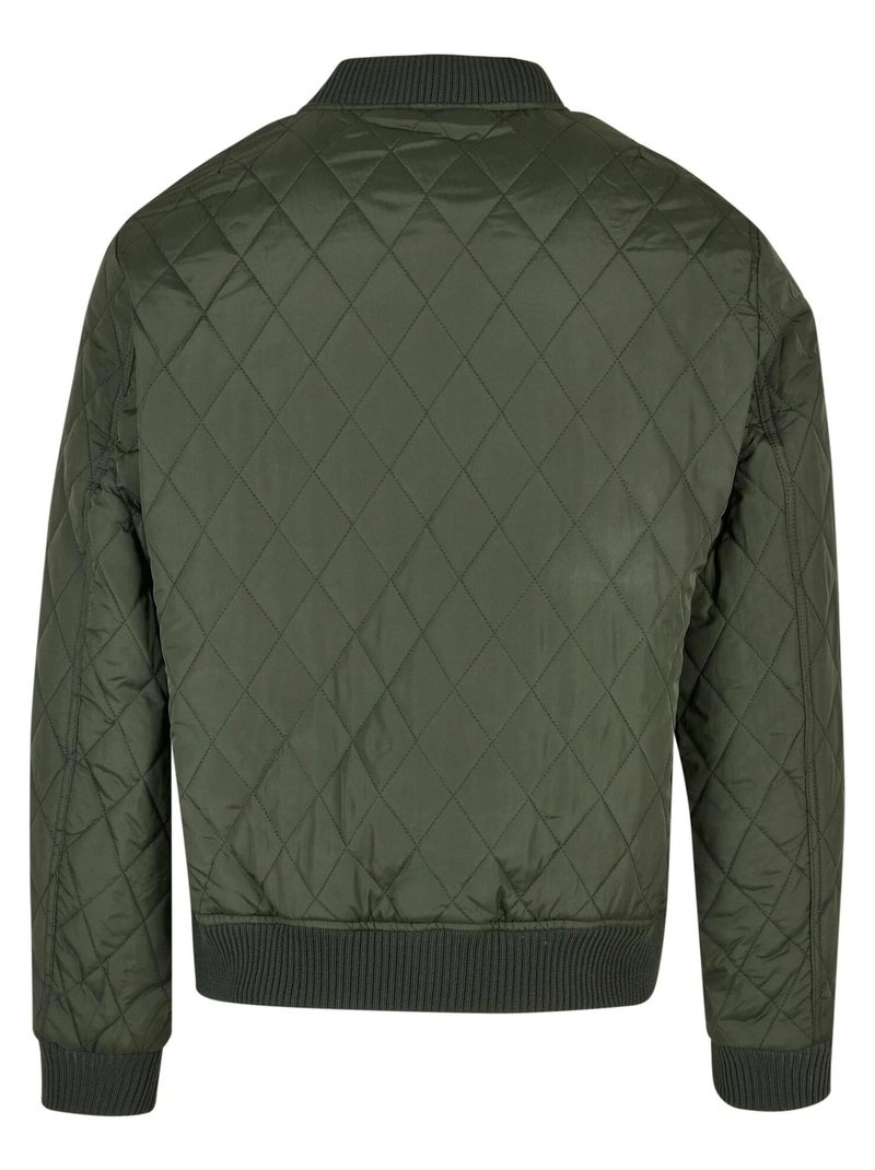 Urban Classics - Veste motif/style Losange Vert olive - Kiabi