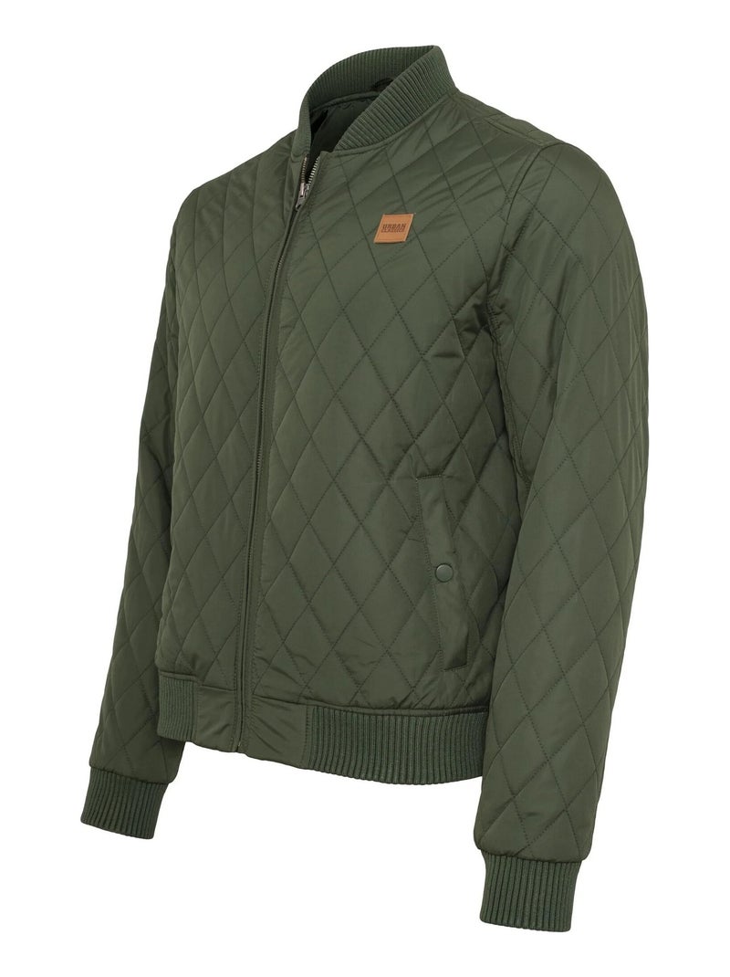 Urban Classics - Veste motif/style Losange Vert olive - Kiabi