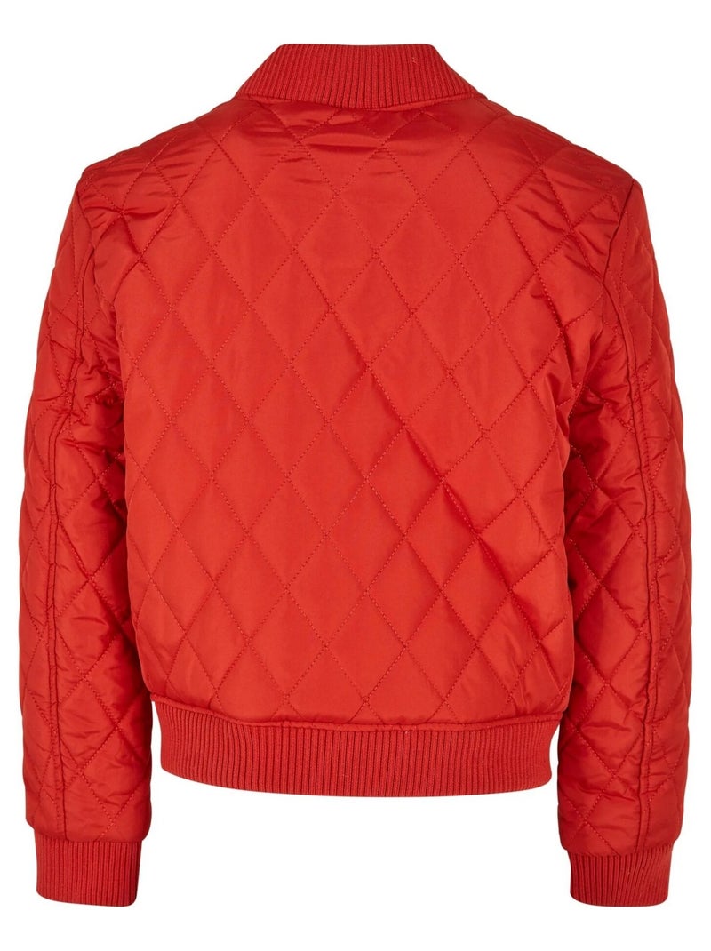 Urban Classics - Veste motif/style Matelassage en losanges Rouge - Kiabi