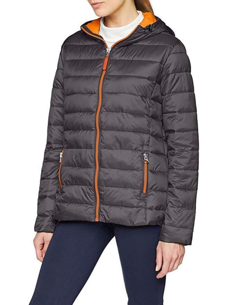 Urban snowbird veste rembourrée à capuche - result Gris Orange - Kiabi