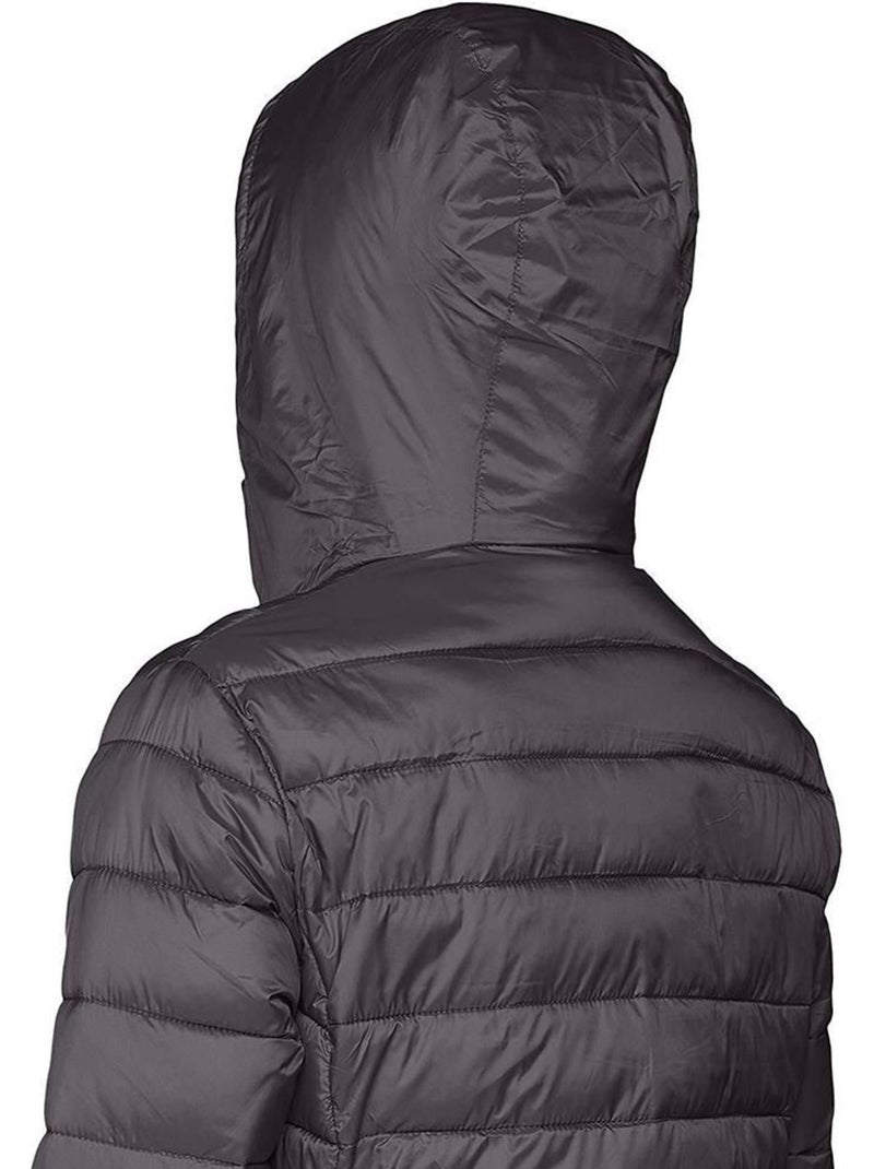 Urban snowbird veste rembourrée à capuche - result Gris Orange - Kiabi