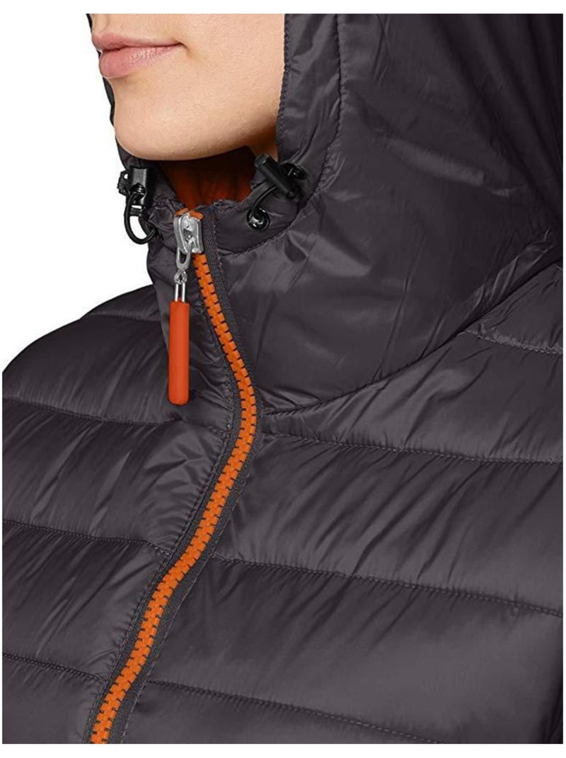 Urban snowbird veste rembourrée à capuche - result Gris Orange - Kiabi