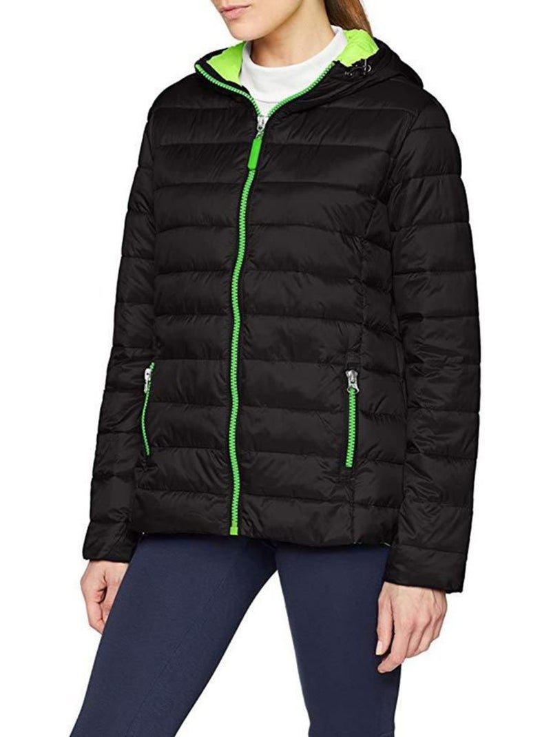 Urban snowbird veste rembourrée à capuche - result Noir Vert - Kiabi