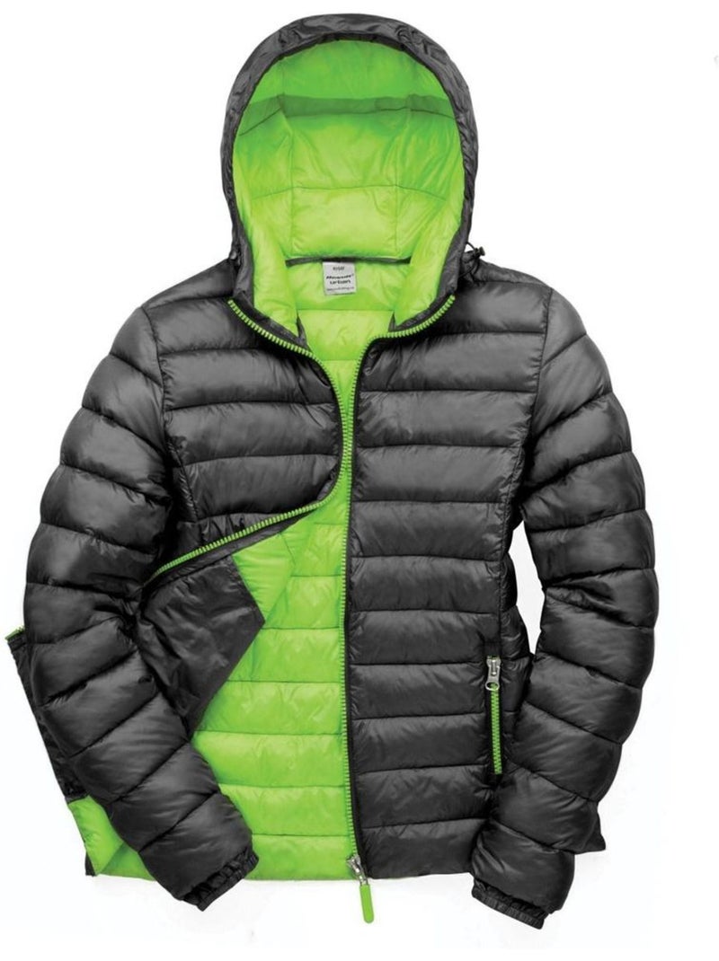 Urban snowbird veste rembourrée à capuche - result Noir Vert - Kiabi