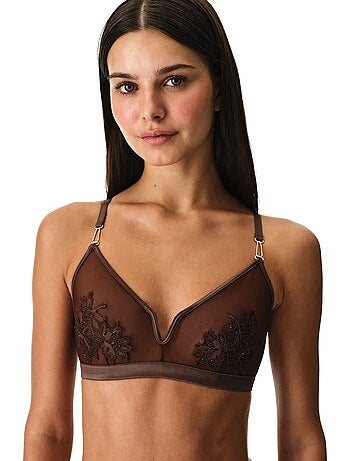 V soutien-gorge triangle sans armatures penti