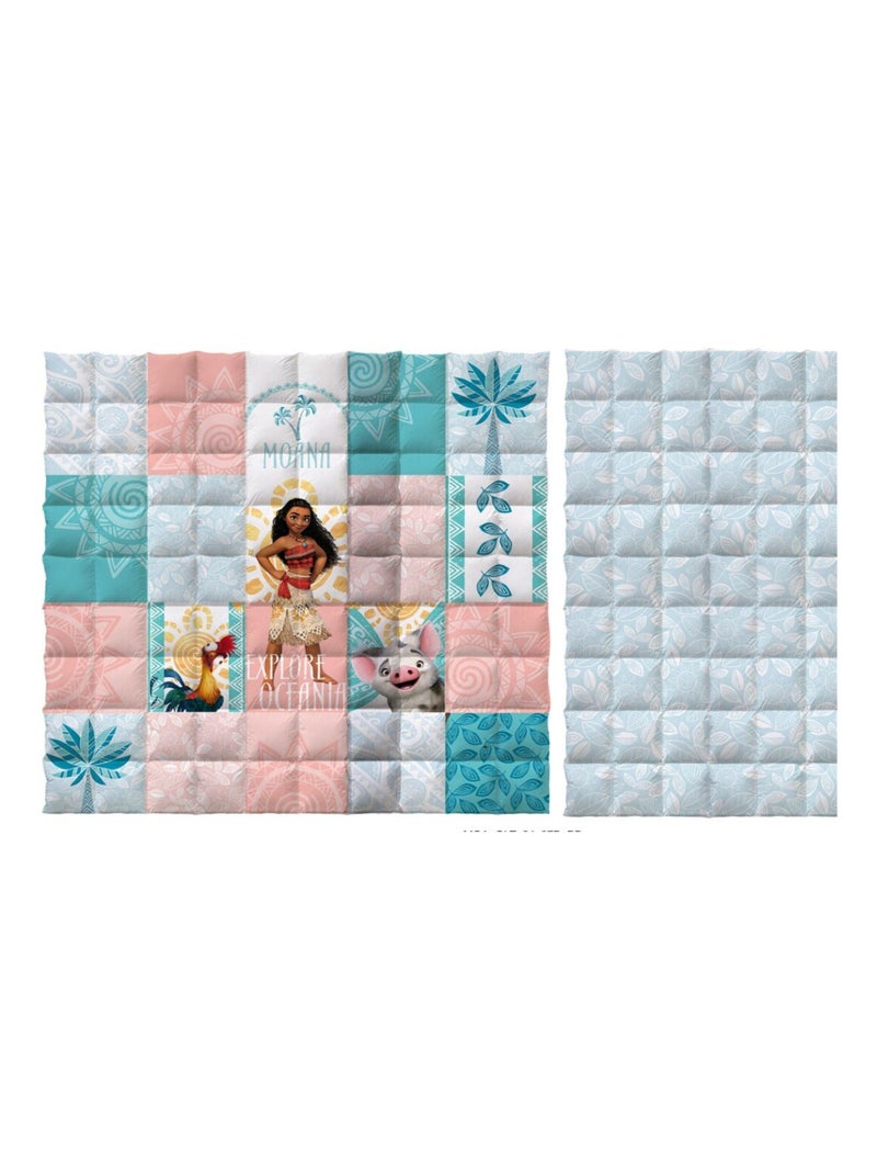 Vaiana - Couette Imprimée Enfant Réversible MOANA - Couvre-Lit 140x200 cm Rose - Kiabi