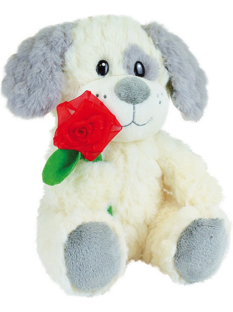 Valentin Chien Avec Fleur Peluche 25cm Multicolore - Kiabi