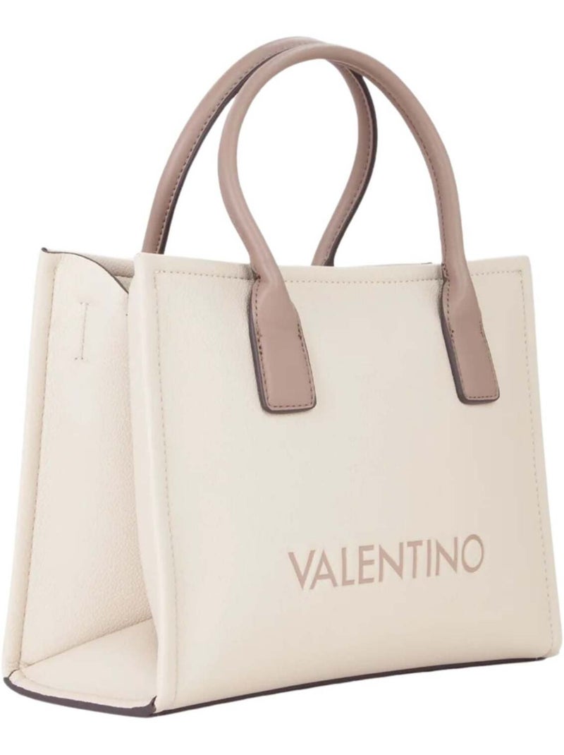 Valentino Sac Cabas Wilk  Ecru/Taupe Beige - Kiabi