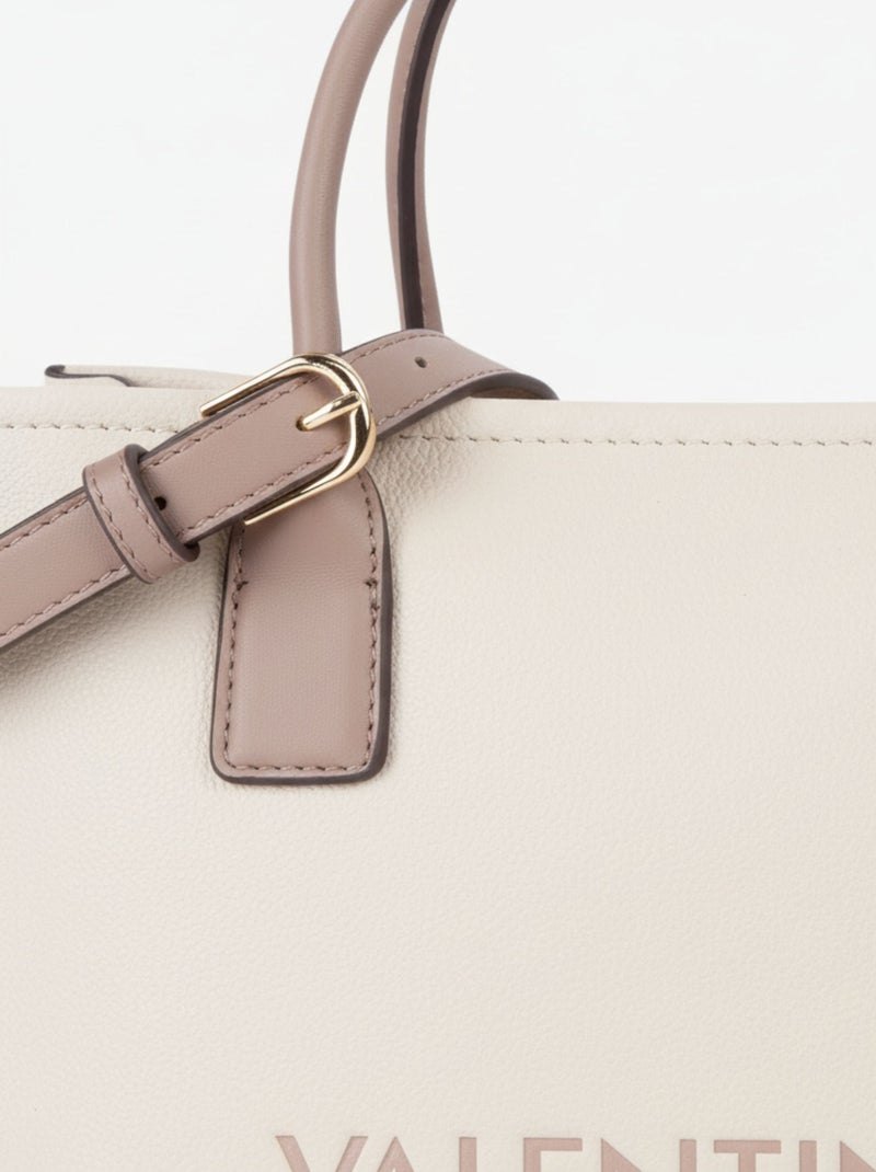 Valentino Sac Cabas Wilk  Ecru/Taupe Beige - Kiabi