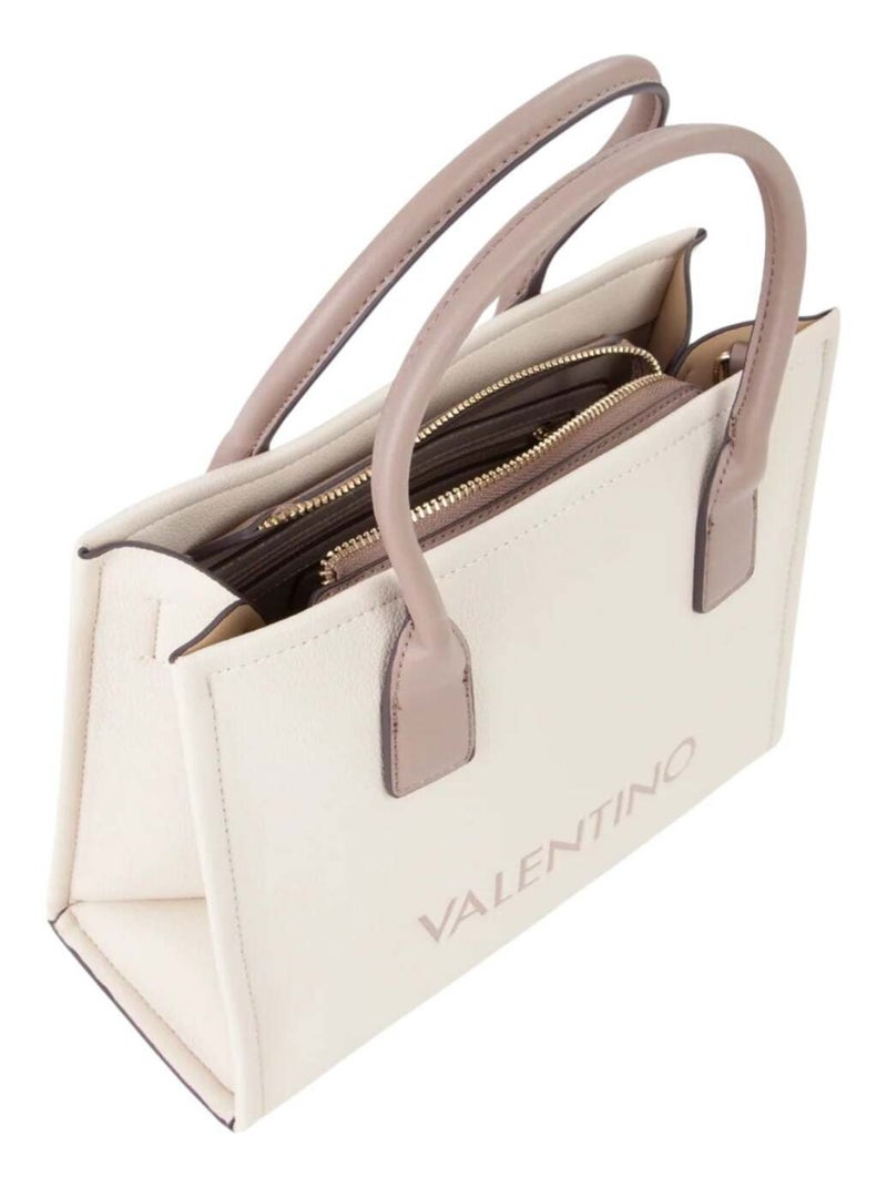 Valentino Sac Cabas Wilk  Ecru/Taupe Beige - Kiabi