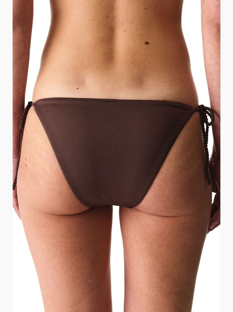 Valeria bas de bikini taille mi-haute penti Marron - Kiabi