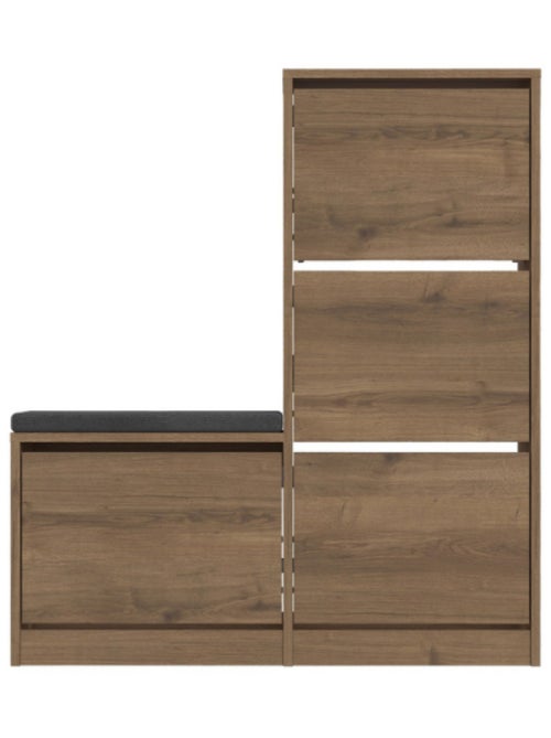 VALES Meuble à chaussures avec assise - 4 rangements - bois - Kiabi