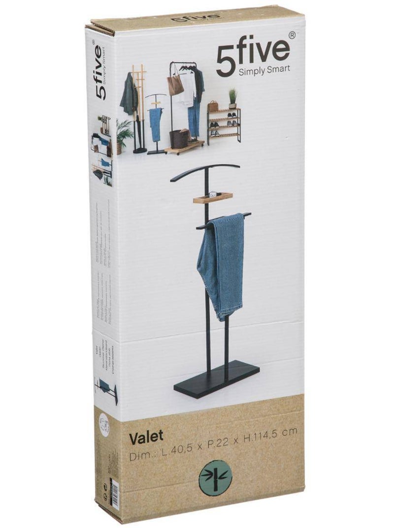 Valet de chambre en métal et bambou blackbamboo Noir - Kiabi