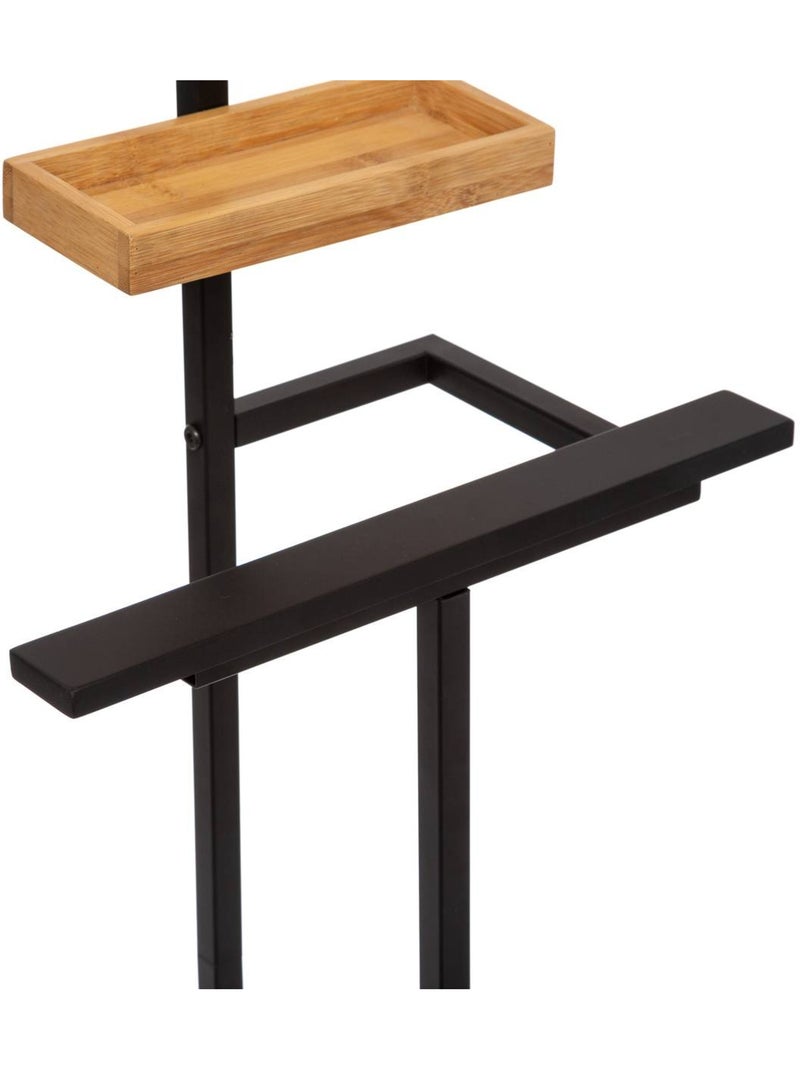 Valet de chambre en métal et bambou blackbamboo Noir - Kiabi