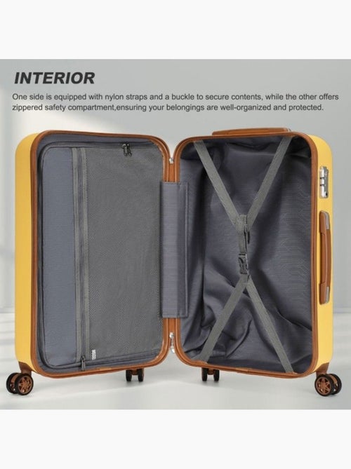 Valise - 65x42.5x25.5 cm, rigide abs + pc, 4 roues 360°, serrure tsa - kono - Kiabi Valise - 65x42.5x25.5 cm, rigide abs + pc, 4 roues 360°, serrure tsa - kono - Kiabi