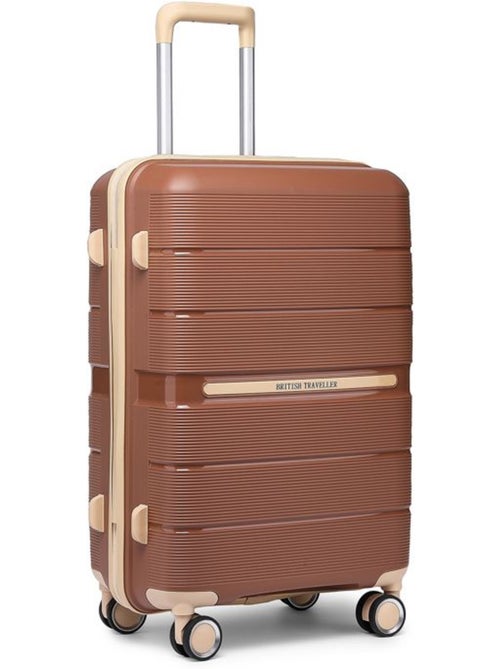 Valise - 66x44x28.5 cm, rigide polypropylène (pp), 4 roues 360°, serrure tsa - british traveller - Kiabi Valise - 66x44x28.5 cm, rigide polypropylène (pp), 4 roues 360°, serrure tsa - british traveller - Kiabi