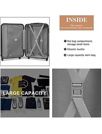 Valise - 66x45x26 cm abs 63 l tsa - kono