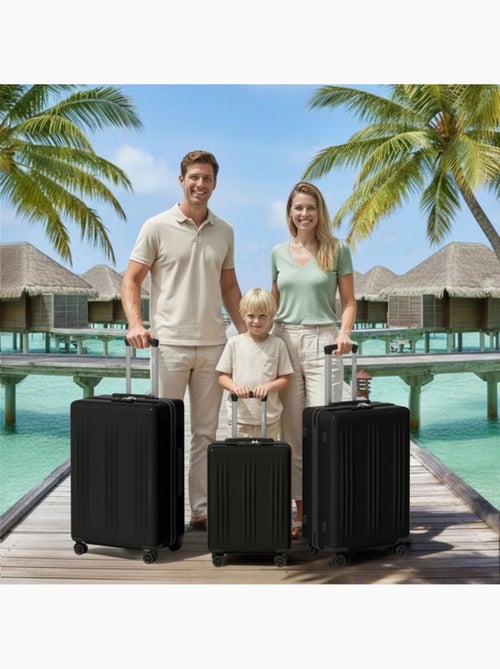 Valise - 75x47.5x29.5 cm, rigide abs + pc, 4 roues 360°, serrure tsa - kono - Kiabi